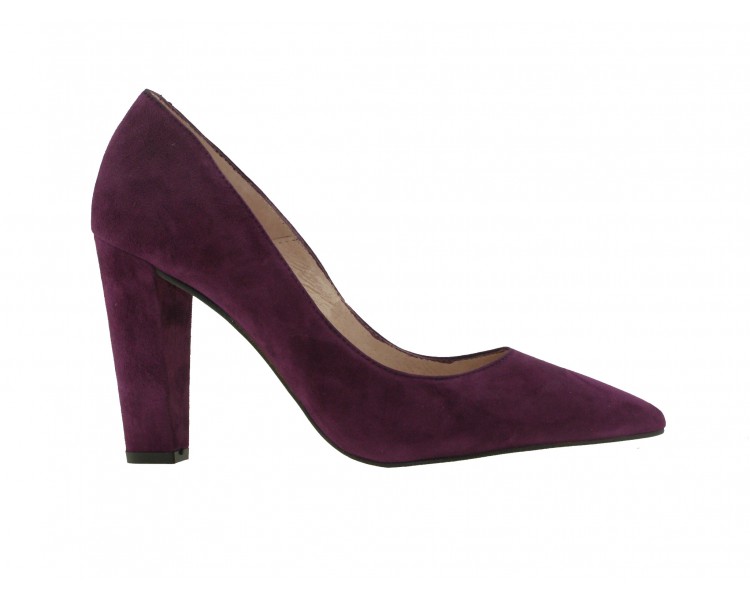 Stilettos block heel RITA purple suede