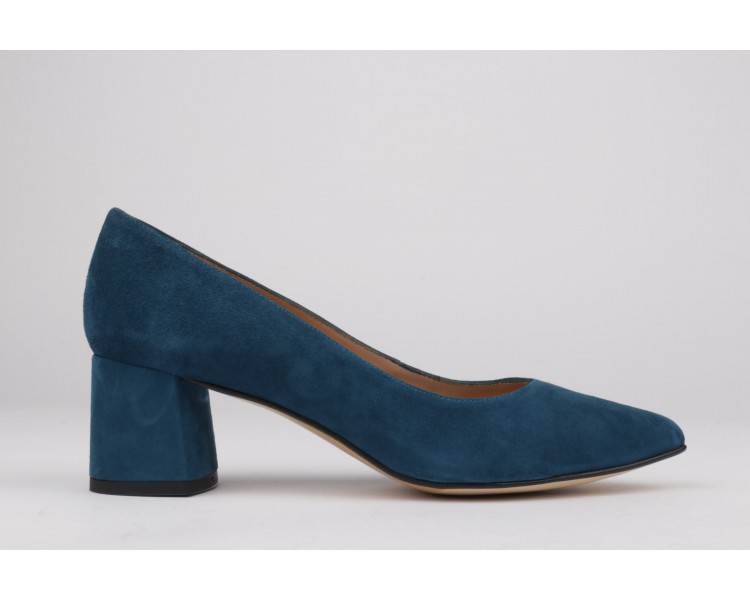 Comfortable heel shoes blue petrol EVA