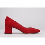 Comfortable heel shoes EVA red suede