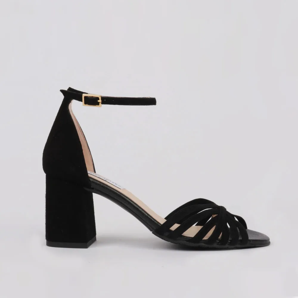 Black dress sandals BELEN | Dress black shoe comfortable heel