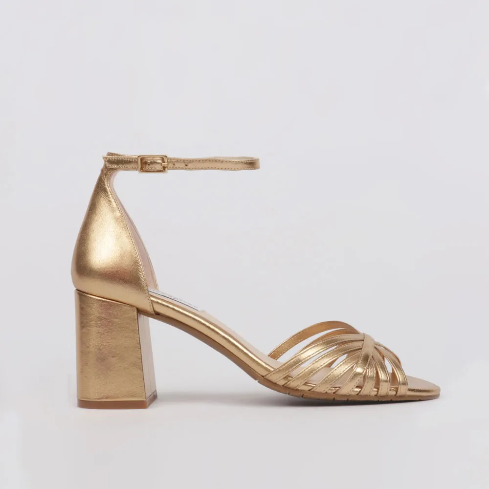 Golden leather sandals BELEN | Dress sandals New Collection