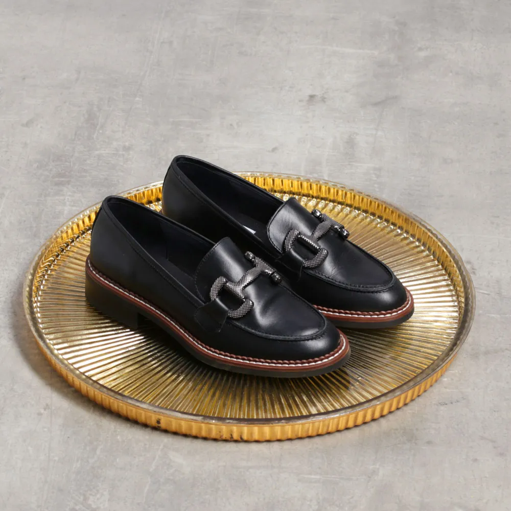 Woman black loafers AITANA | LUISA TOLEDO Made in Spain