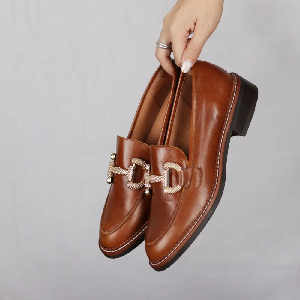 Woman brown loafers AITANA | LUISA TOLEDO Made in Spain