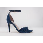 Sandals indigo blue ANGELA heel 9.5 cm.