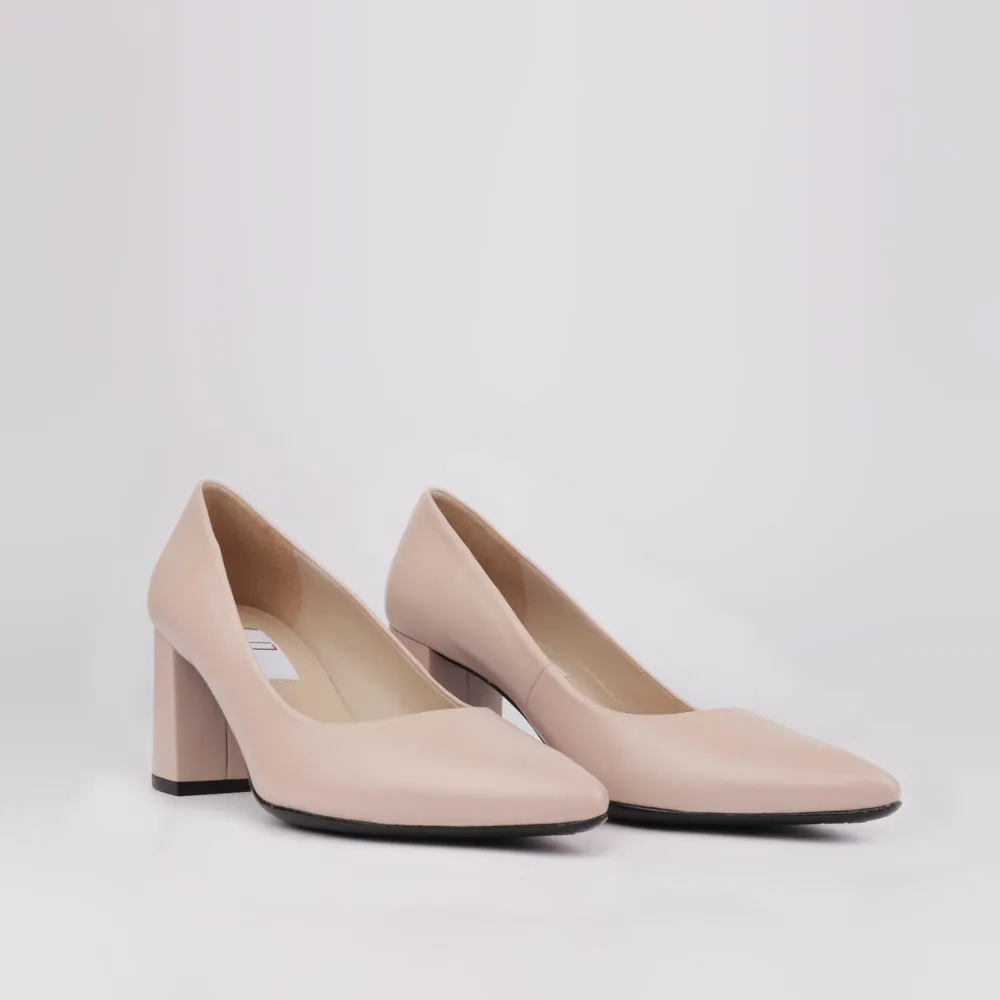 Nude leather stilettos ALMA
