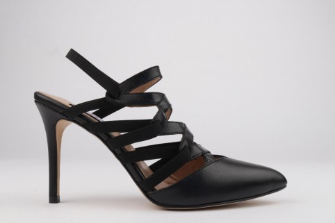 Black stilettos CARLA heel 9 cm.