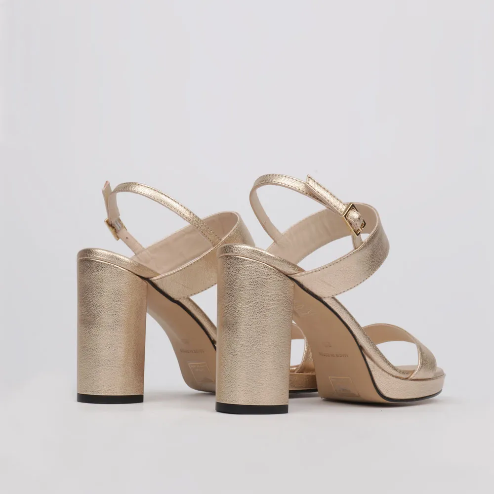 Golden sandals SABRINA - Dress platforn sandals gold leather