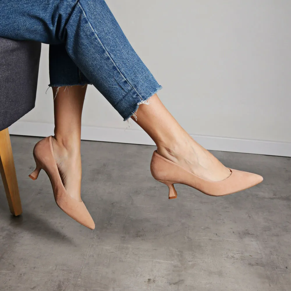Nude shoes low heel NADIA - Luisa Toledo comfortable stilettos