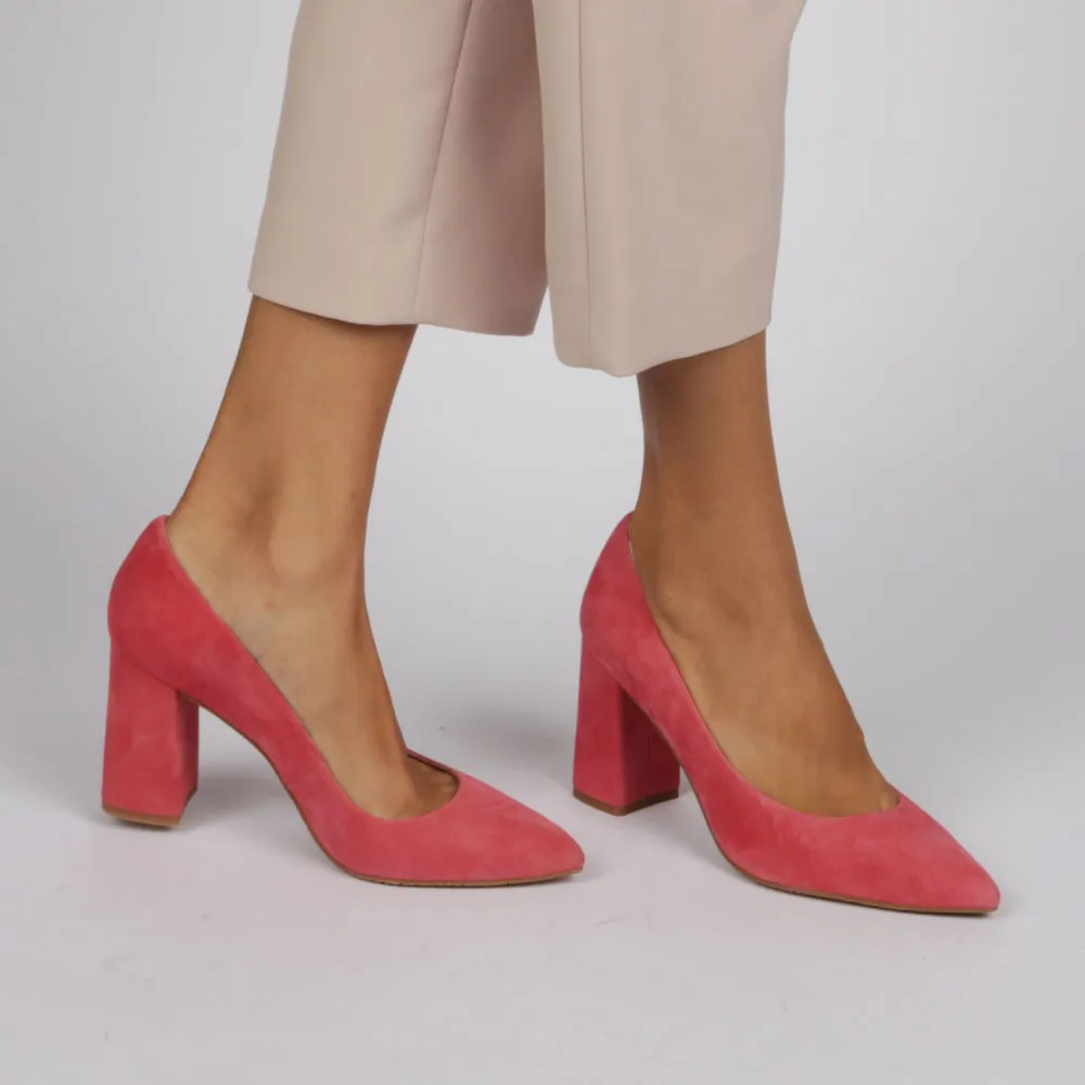 Coral heel pumps – Comfortable stilettos - Bougainvillea shoes