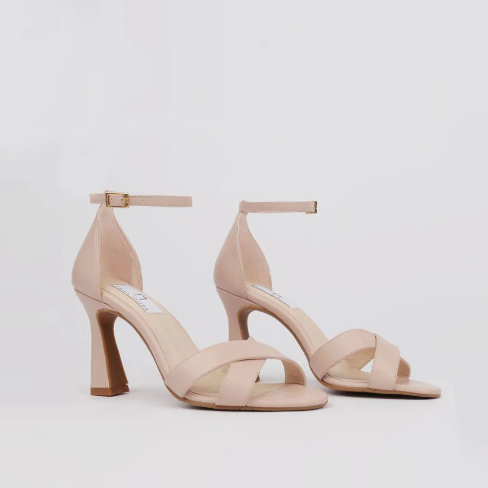 Dress sandals nude leather CELINA | Luisa Toledo woman shoes