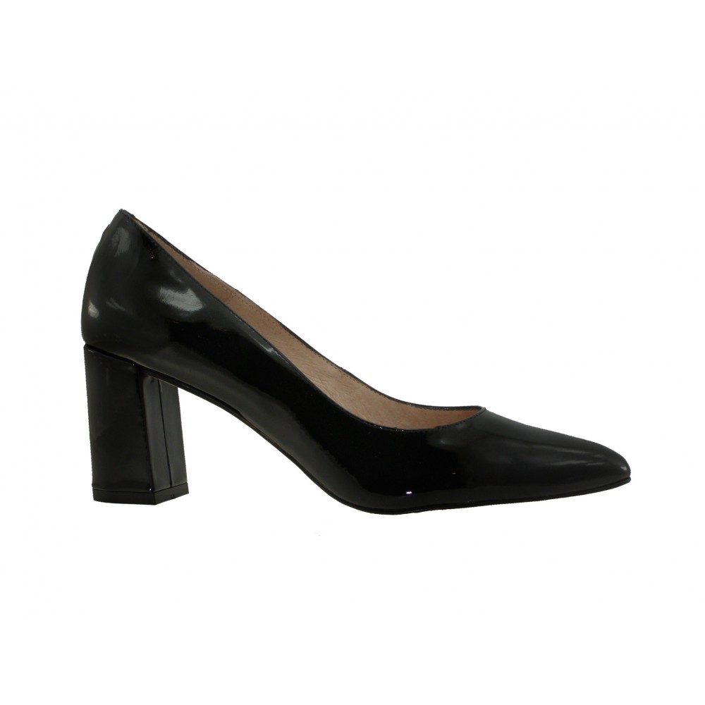 Mid heel pumps ALMA black patent leather