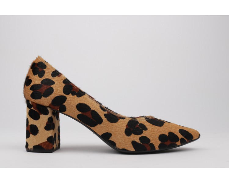 Block heel shoes ALMA leopard print