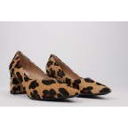 Block heel shoes ALMA leopard print