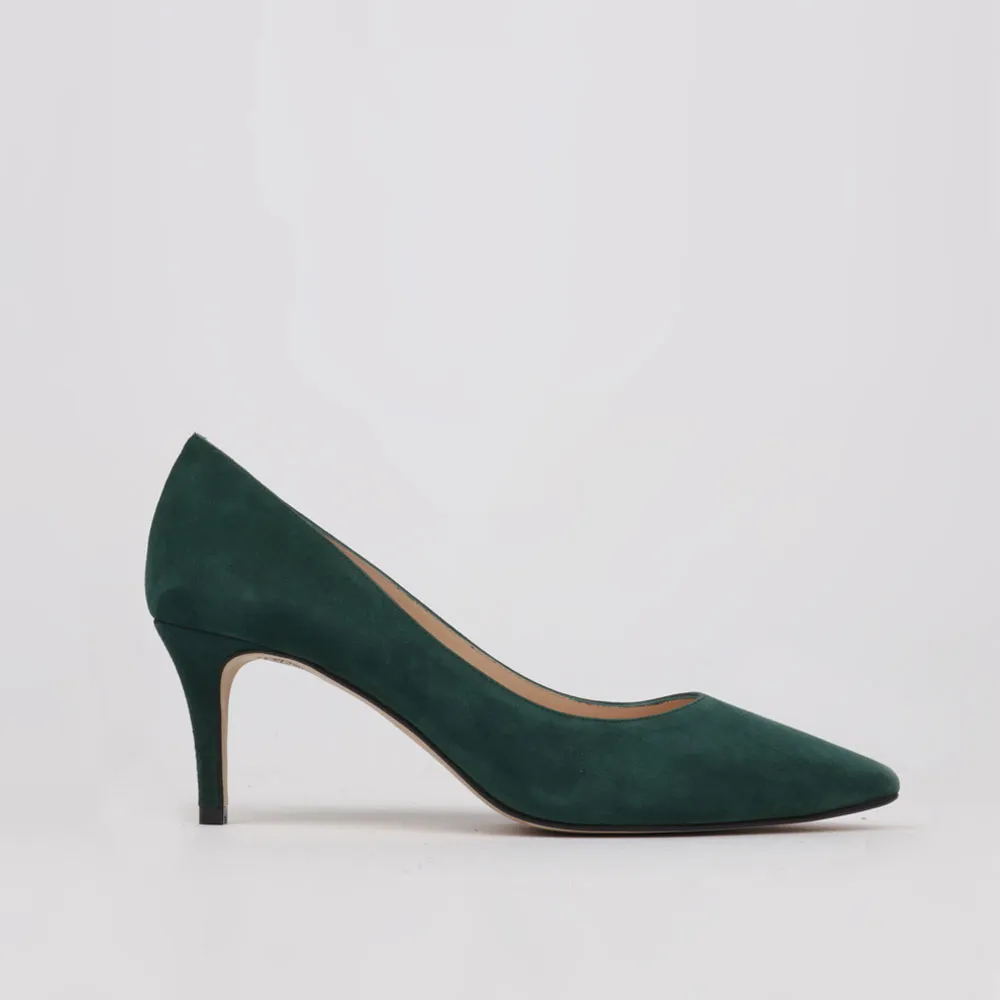 Comfortable stilettos emerald green suede - LUISA TOLEDO