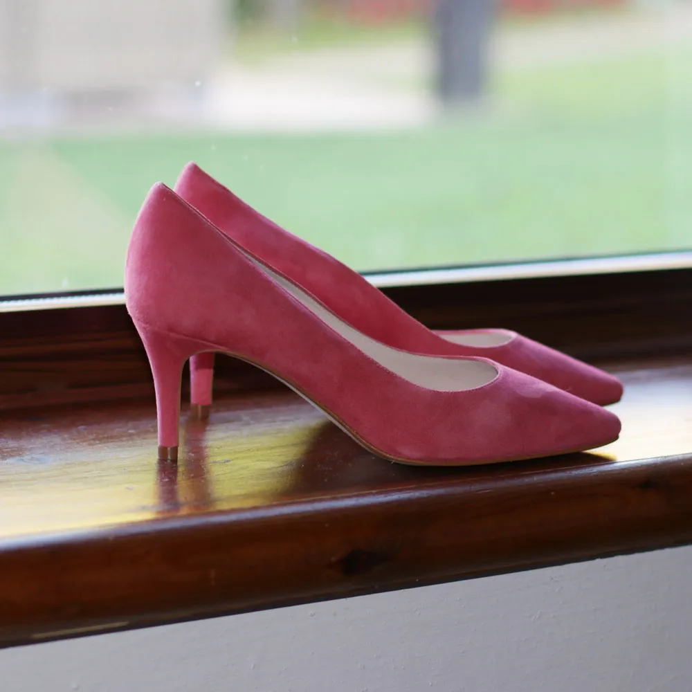PINK SHOES - Stilettos pale pink suede ISABELA - Luisa Toledo