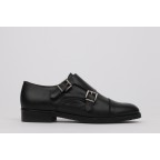 Black double monkstrap shoes AIDA