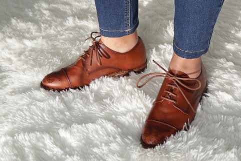 Brown lace-up shoes AMAIA