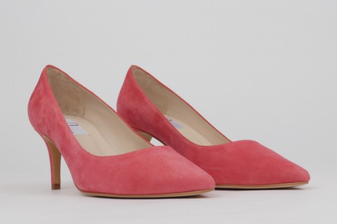 Pale pink suede shoes ISABELA