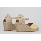 Wedge espadrilles CATALINA yellow leather