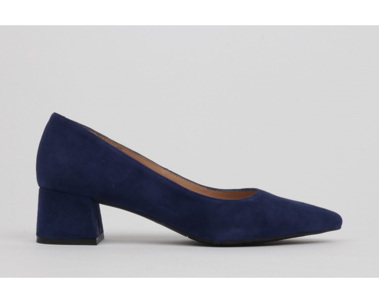 Low heel shoes blue suede MARINA