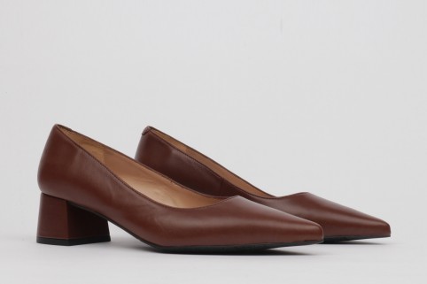 Brown low heel shoes MARINA