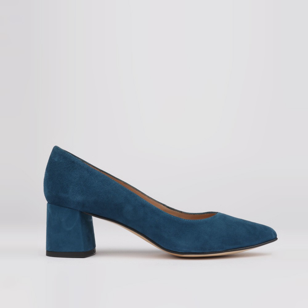 Low heel shoes blue petrol EVA