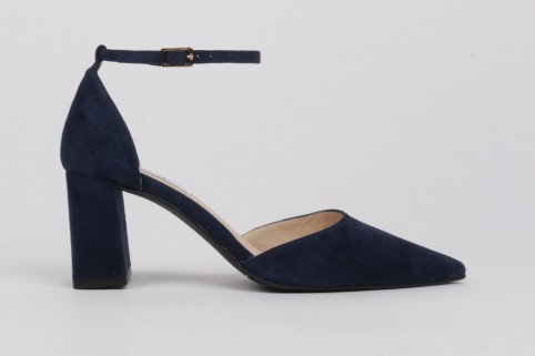 Stilettos wide heel navy blue FELISA