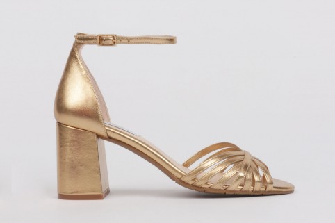 Golden sandals BELÉN