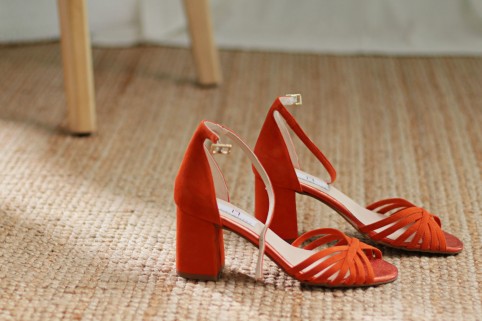 Dress sandals BELÉN orange suede