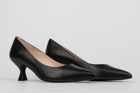 Black stilettos low heel NADIA