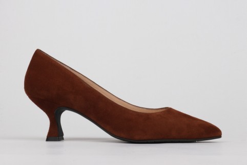 Brown low heel shoes NADIA