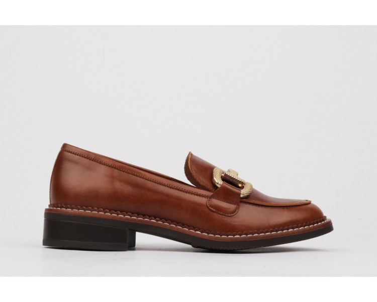 Brown double monkstrap shoes AIDA