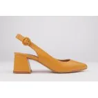 Undercut shoes yellow CAMILA wide heel