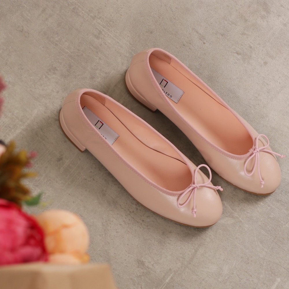 Ballet flats nude pink TAMARA - Collection woman flat shoes