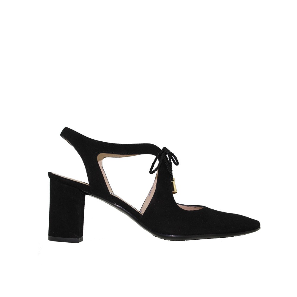 Lace detail shoes SOFIA black suede