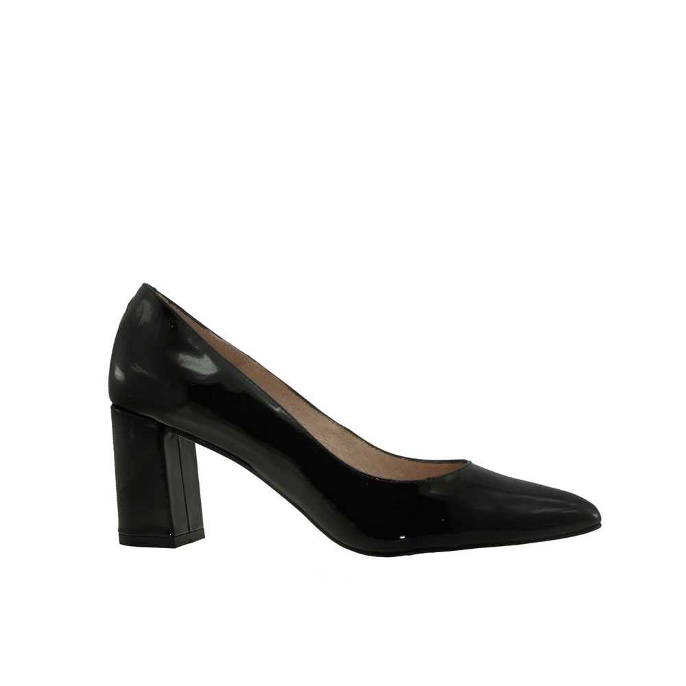 Mid heel pumps ALMA black patent leather