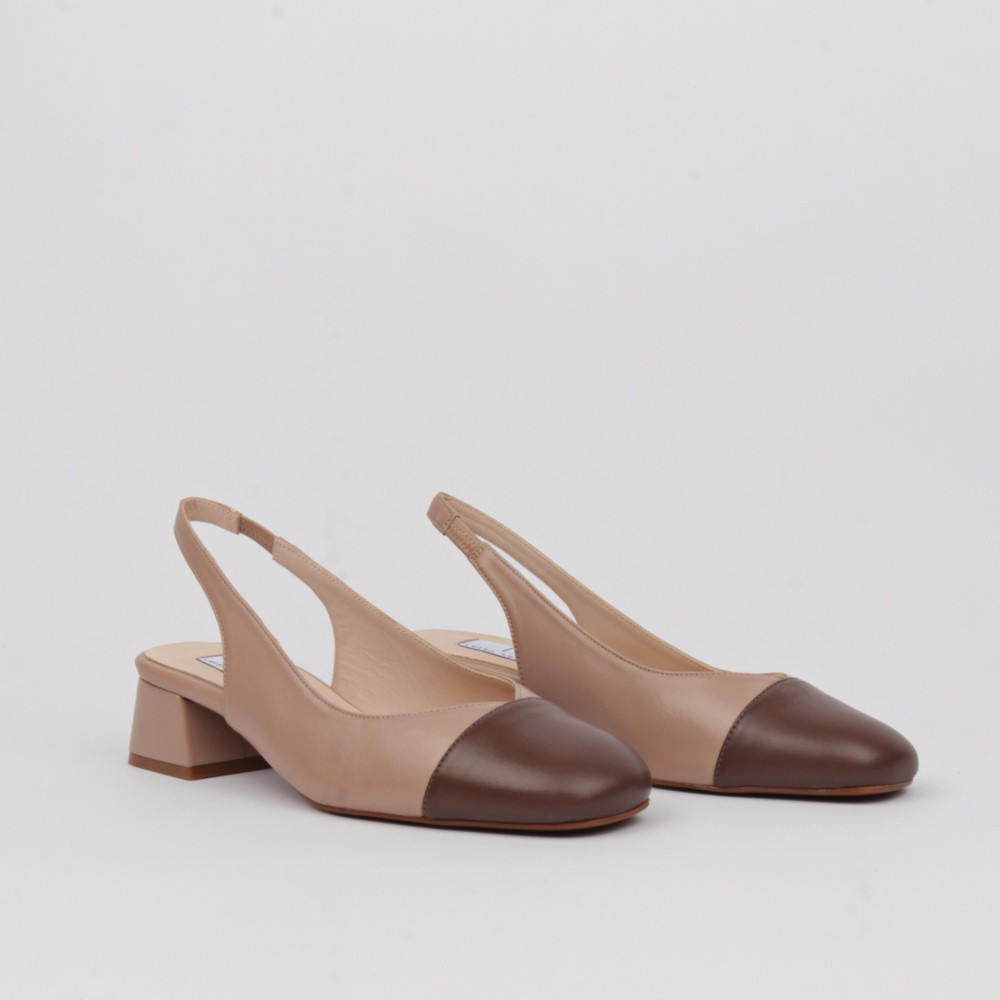 Mocha mousse slingback shoes MIRANDA ✓ LUISA TOLEDO