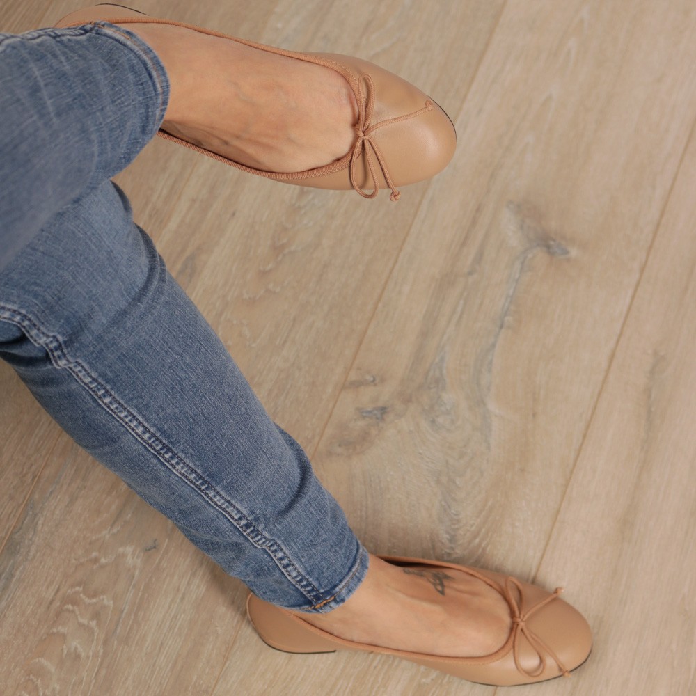 Collection Flat LT Woman Shoes | Beige flat ballerinas TAMARA