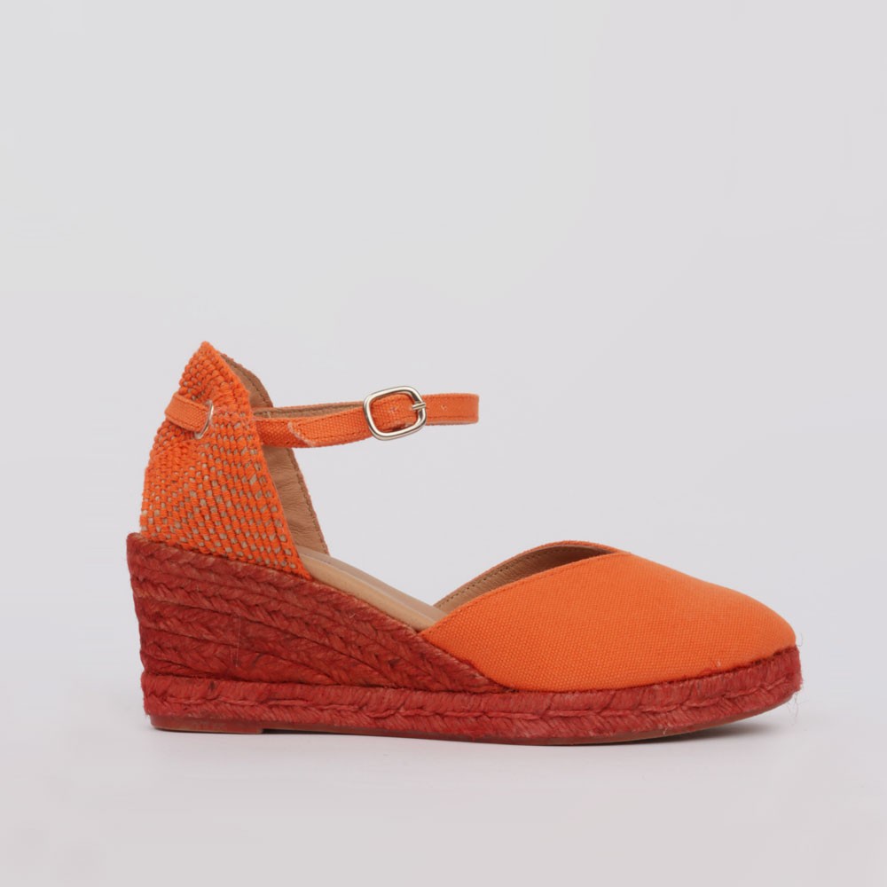 Orange wedge espadrilles CATALINA - Luisa Toledo footwear