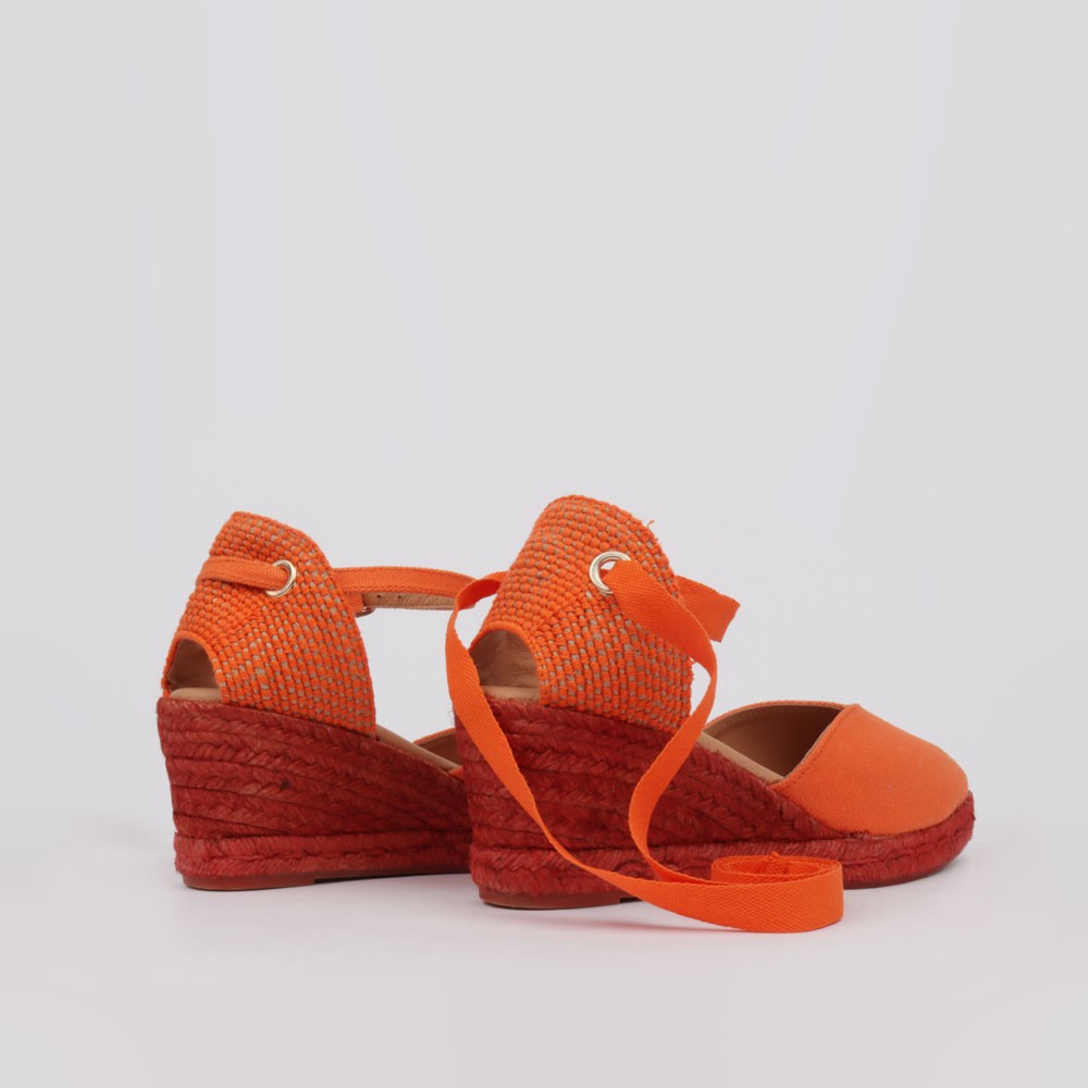 Orange wedge espadrilles CATALINA - Luisa Toledo footwear