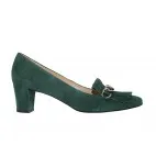 Green suede shoes with fringes GRETA