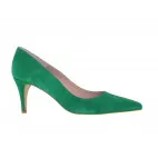 ISABELA green suede medium heeled shoes
