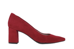 Block heel pumps 7cm. ALMA red cherry
