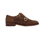 Double monkstrap shoes AIDA taupe suede