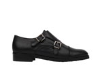 Double monks shoes AIDA black leather