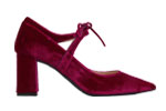 burgundy velvet shoes RANIA